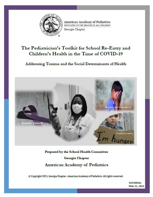 The cover of the 2021 School Re-Entry Toolkit pdf.