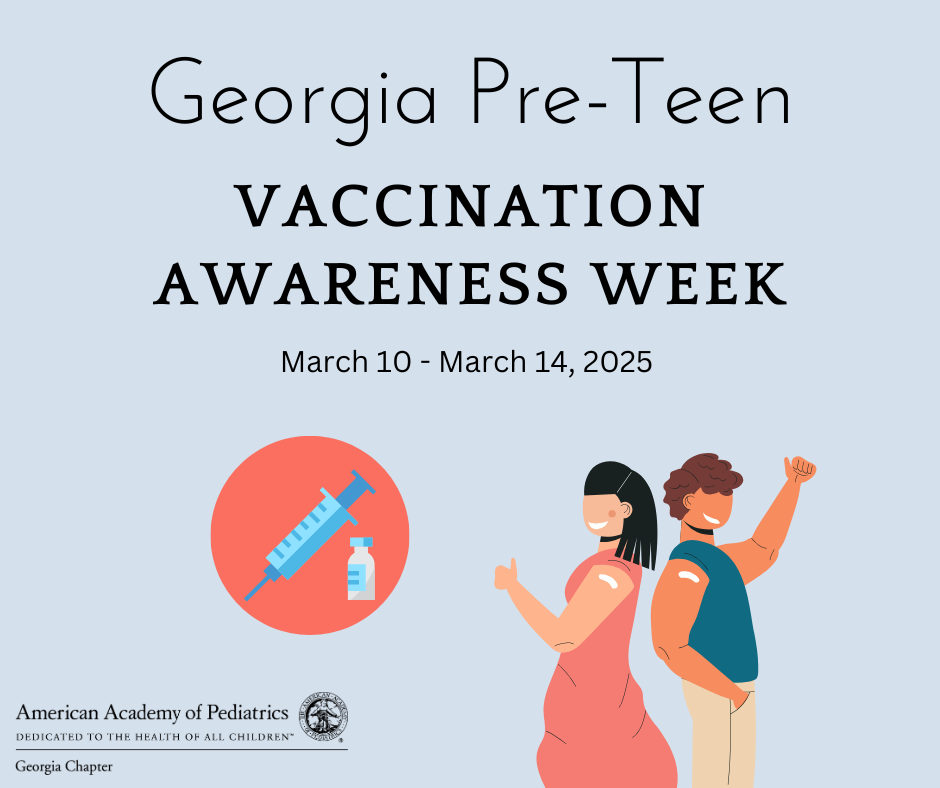 GA Pre-Teen Vaccination Awareness Week logo